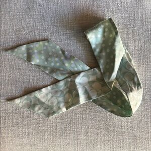 COACH Robin Egg Blue Skinny Silk Scarf